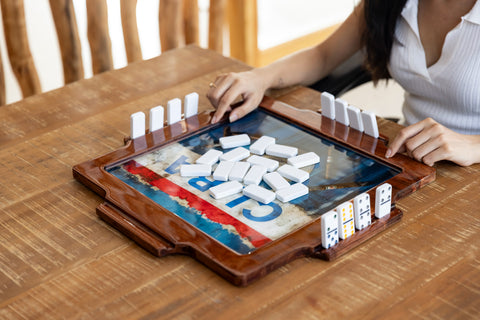 Portable Domino Table – Cuba Collection | Classic Cuban Flag Design