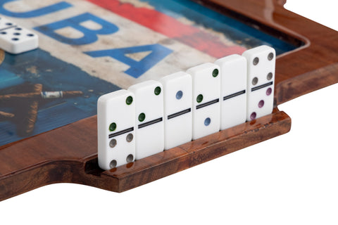 Portable Domino Table – Cuba Collection | Classic Cuban Flag Design