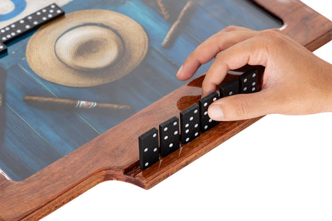 Portable Domino Table – Cuba Collection | Classic Cuban Flag Design