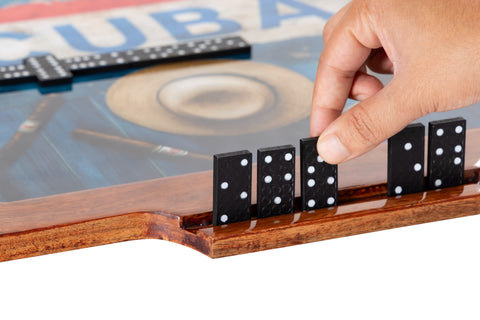 Portable Domino Table – Cuba Collection | Classic Cuban Flag Design