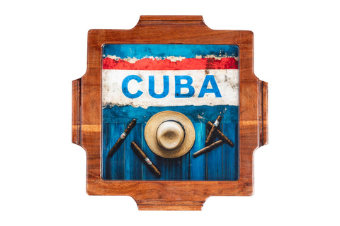 Portable Domino Table – Cuba Collection | Classic Cuban Flag Design