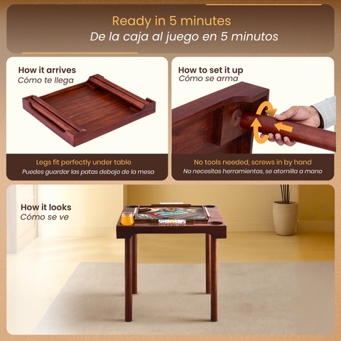 Mesa de Domino Cubano | Diseño Bandera de Cuba | Cuban Domino Table Perfecto para Decoración y para Noches de Juego con Familia y Amigos