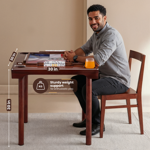 Mesa de Domino Dominicana | Diseño Bandera República Dominicana Guitarra Tambora Maracas | Dominican Domino Table Perfecto para Decoración y para Noches de Juego con Familia y Amigos